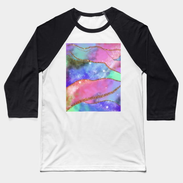 Geode Galaxy Baseball T-Shirt by KathrinLegg